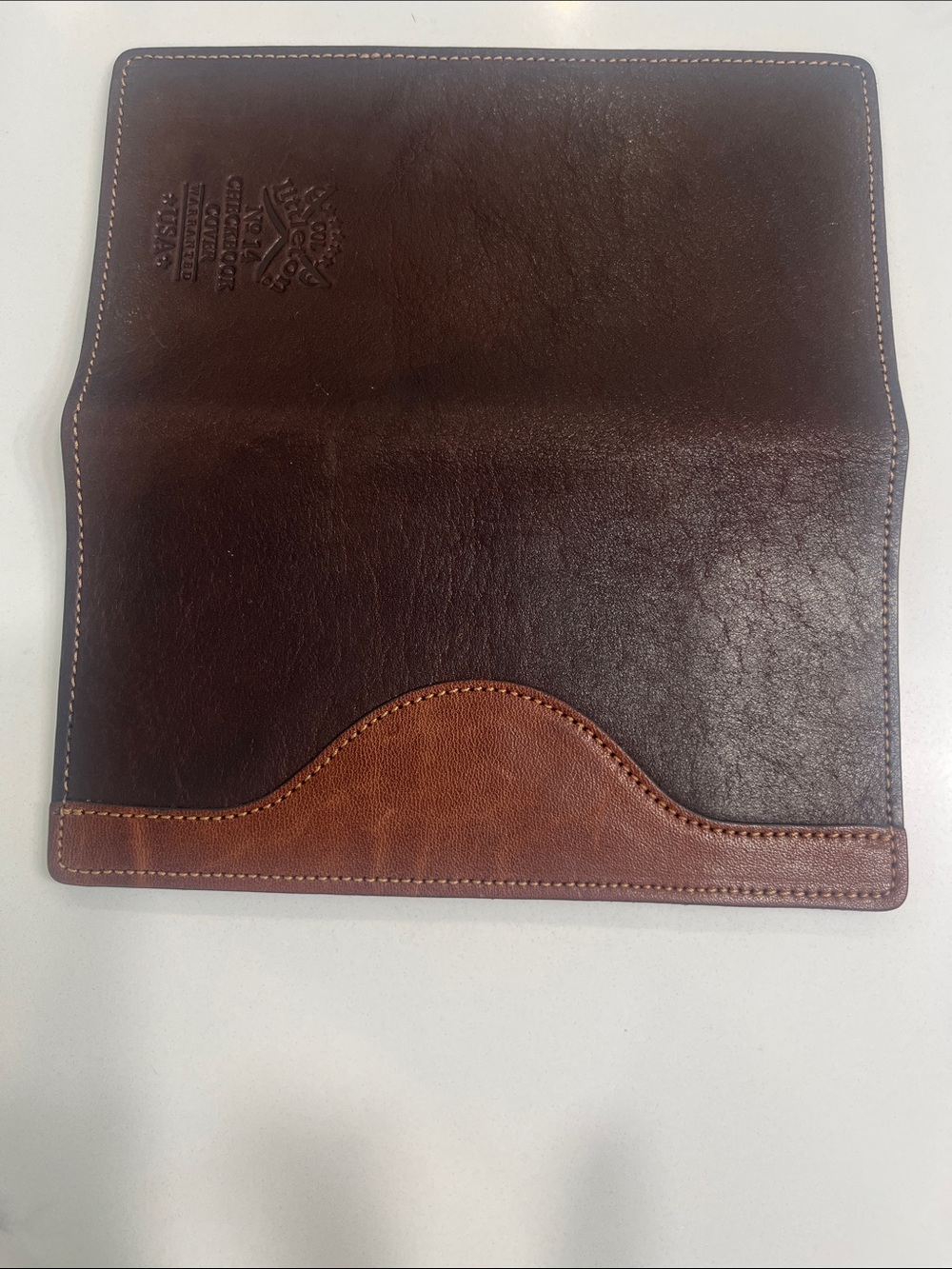 Col. Littleton No. 14 Leather Checkbook Cover - Picture 5 of 5